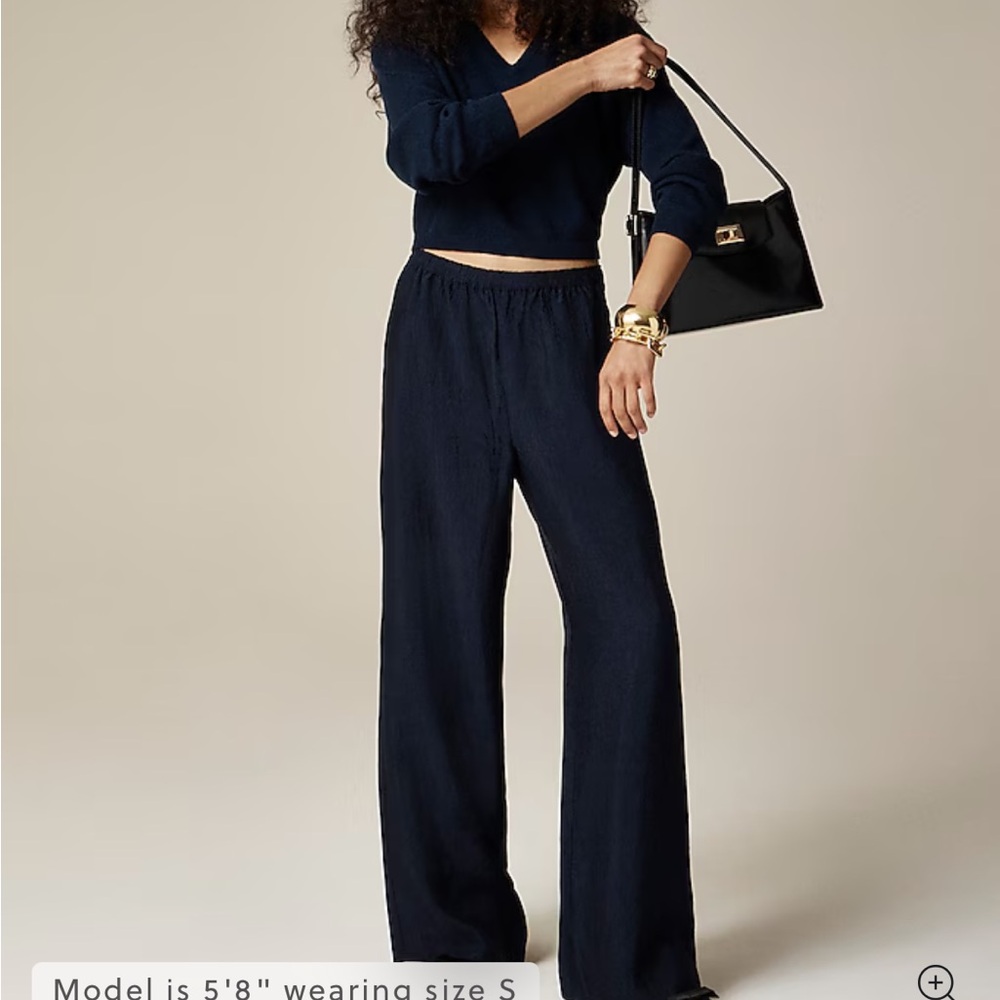 J. Crew Stratus pant in textured satin